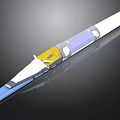 Modern High Speed Train With Streamlined Front White Body And Blue Track