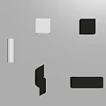 Modern minimalist wall lamp square box wall lamp wall lamp aisle lamp corridor lamp 3d model