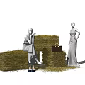 Modern Model Straw 3d model