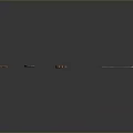Traditional Bow and Arrow Weapons with Three Curved Bows and Arrows on Dark Background