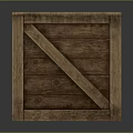Sturdy Wooden Crate With Cross Slats And Natural Wood Grain Texture
