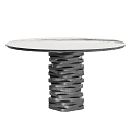 Modern Dining Table Round Dining Table 3d model