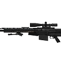 Sniper Rifle with High Power Scope Tactical Magazine and Durable Metal Body for Precision Shooting