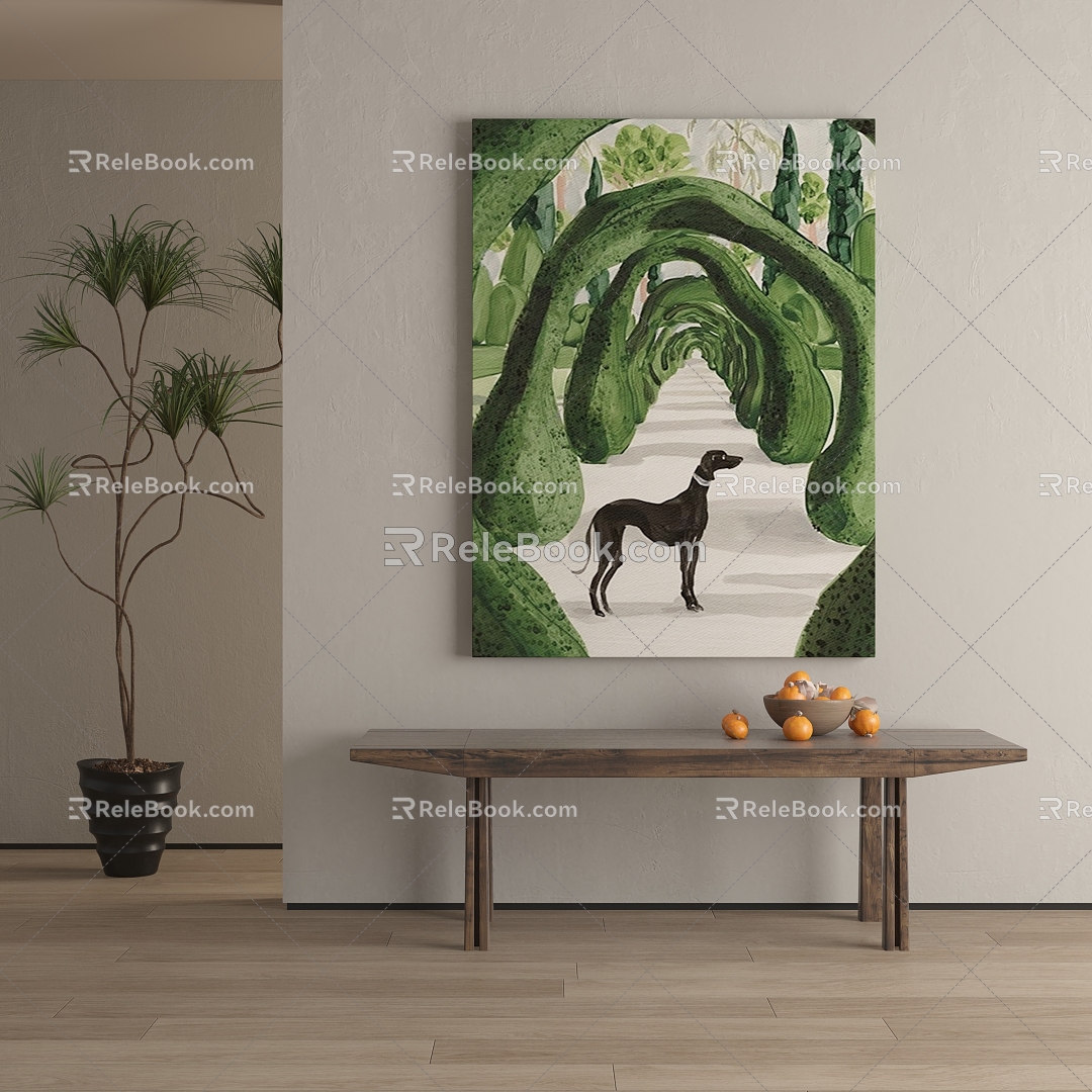 abstract decorative painting 3d model