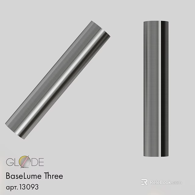 GLADE Contemporary Wall Light With Silver Stainless Steel Brushed Finish and Sleek Design 3d model 