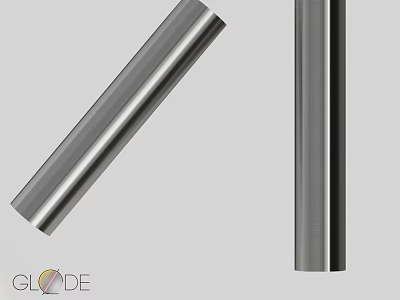 GLADE Contemporary Wall Light With Silver Stainless Steel Brushed Finish and Sleek Design 3d model