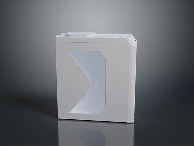 White Computer Case With Transparent Side Panel Modern Minimalist Design For PC Build 3d model