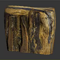 Traditional Cured Meat with Layers of Fat and Rich Golden Brown Texture
