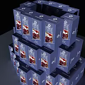 Stacked Blue Commercial Equipment Packaging Boxes For Product Display And Storage 3d model