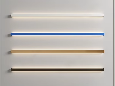 Modern LED Wall Lamps With Various Colors And Slim Design For Home Decoration 3d model