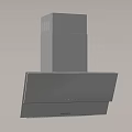 White Modern Kitchen Range Hood With LED Lights Control Panel For Home Use 3d model