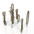 Brown Household Ropes In Various Shapes Sizes And Knot Designs For Daily Use