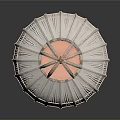 Traditional White Woven Lantern With Yellow Hanging Rod And Tassel Decoration