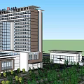 Modern High Rise Hospital Building With Architectural Design And Green Surroundings