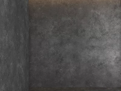 Gray Textured Concrete Wall as Structural Component in Interior Corner 3d model