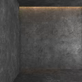 Gray Textured Concrete Wall as Structural Component in Interior Corner