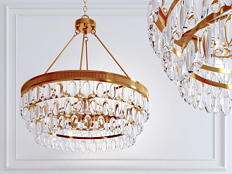 Light Luxury Crystal Chandelier 3d model