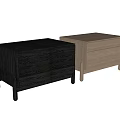 Modern Wooden Bedside Table Design With Drawers And Different Colors