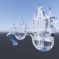 Ancient Architecture Featuring White Exterior Spires Towers Arched Windows And Intricate Details