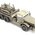 Military Style Multi Wheel Utility Vehicle With Olive Green Exterior And Mechanical Equipment