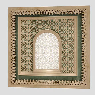Southeast Asian Arab National Style Construction Carved 3d model