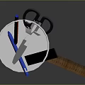 Practical Metal Mesh Pen Holder With Colorful Pens And Scissors For Daily Use