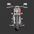 Red And Silver Cruiser Motorcycle With Chrome Details Gray Seat And Reflective Surface