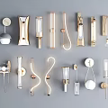 Stylish Modern Wall Lamps with Various Designs Shapes and Metallic Finishes for Home Decor