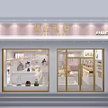 Pastry Shop Interior Featuring White Decor Glass Showcases Displayed Pastries And Bright Lighting
