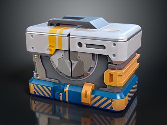 Modern Science Fiction Box Science Fiction Box Military Box Password Box 3d model