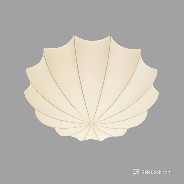 Elegant Modern Shell Shaped White Ceiling Light For Home Decor With Minimalist Design 3d model