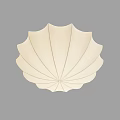 Elegant Modern Shell Shaped White Ceiling Light For Home Decor With Minimalist Design 3d model