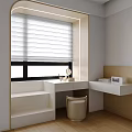 Floating windowsill dressing table dressing table 3d model
