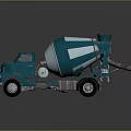 Vintage Blue Concrete Mixer Truck With Classic Design And Stylish Appearance