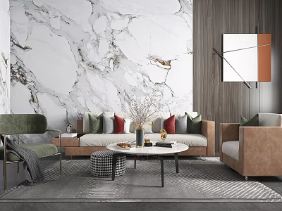 Modern Sofa Coffee Table Combination Sofa Sofa Combination 3d model