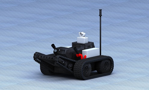 Modern fire fighting robot 3d model