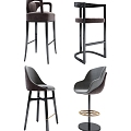 Modern Bar Chair Combination 3d model