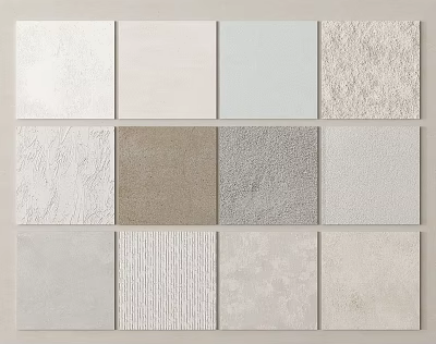 Various Textured Neutral Color Tiles For Interior Wall And Floor Decoration 3d model