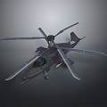 Futuristic Aerospace Vehicle With Multiple Rotors And Blue Accent Lines For Space Exploration