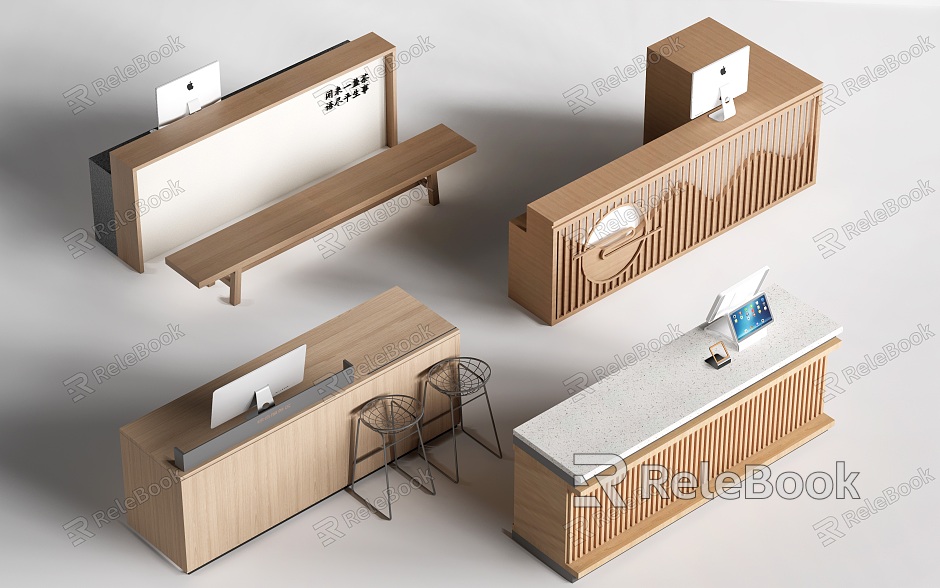 Cashier desk Reception desk Bar counter model