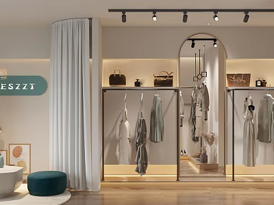 Modern Clothing Store Clothing Shoes Store 3d model