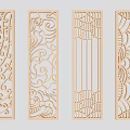 Wooden Room Dividers With Intricate Laser Cut Patterns And Various Decorative Designs