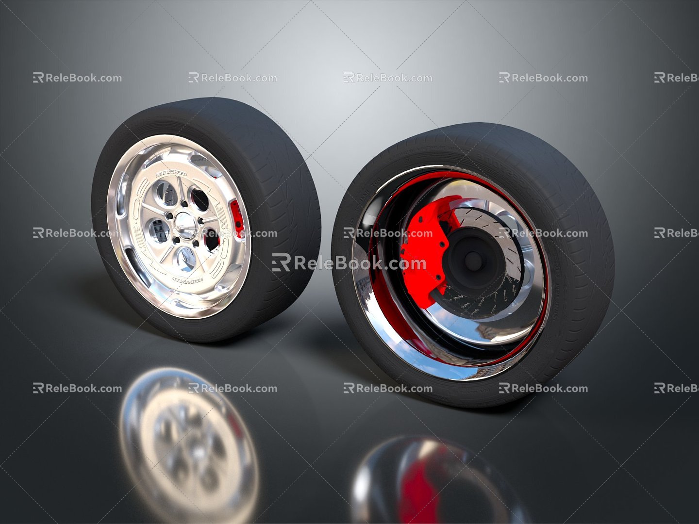 Modern tire tire wheel Volkswagen wheel hub 3d model