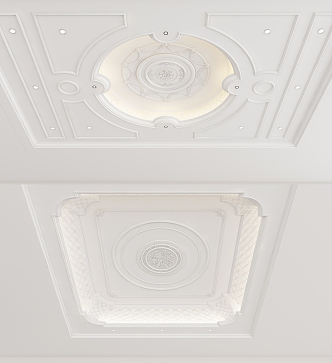 European-style ceiling 3d model