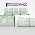 Different Types Of Metal Security Fences With Barbed Wire And Mesh Panels