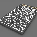 Abstract Grid Shape Design With White Geometric Lines On Dark Background