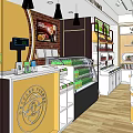 Ocean Farmer Retail Grocery Store Interior With Well Stocked Shelves And Product Displays