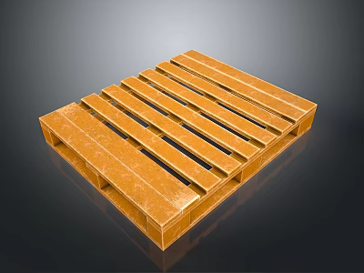 Household Supplies Sturdy Wooden Pallet with Solid Planks for Storage 3d model