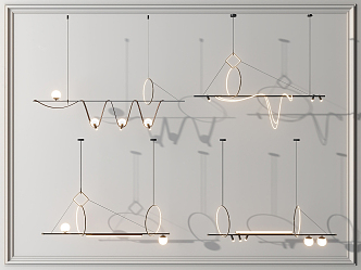 Modern chandelier 3d model