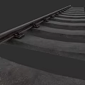 Train Railway Tracks Stretching Long Perspective View With Metal Rails And Sleepers